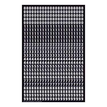 Foto de Plantilla de Numeros Blancos Fondo Negro