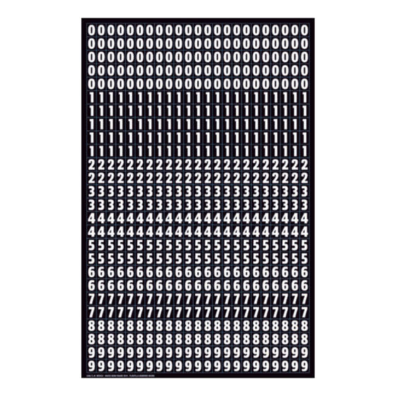 Foto de Plantilla de Numeros Blancos Fondo Negro