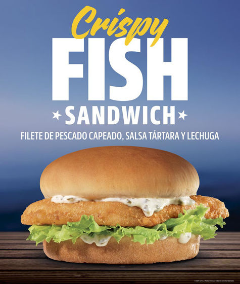 Foto de CarlsJr-CrispyFishSandwich-Window