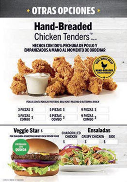 Foto de CarlsJr-Mexico-FullTranslite-OtherChoices-TENDERSVEGGIE | Tradicional